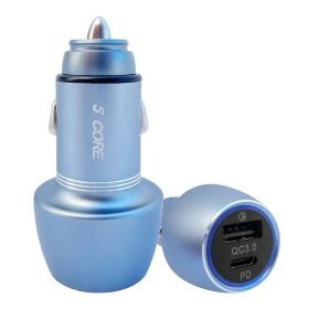 5 Core USB Car Charger Cigarette Lighter Adapter 1 USB 1 Type C Port QC 3.0 36W Fast Charging - CDKC12 1Pc