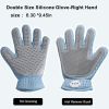 2-in-1 Pet Grooming Glove â€“ Double-Sided Deshedding & Massage Brush for Cats/Dogs, Removes Loose Hair from Fur & Furniture