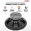 5 Core 12 Inch Woofer 400W Car Audio Subwoofer 4 Ohm Impedance Replacement Deep Bass Sub w 50 Oz Y30 Magnet Poly Cone Rubber Surround for Vehicle Soun