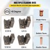 Brake Line Flaring Tool, 45 Degree Single, Double, and Bubble Flares for 3/16", 1/4", 5/16" and 3/8" Tube Size