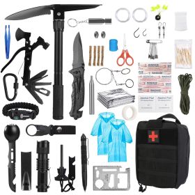 121Pcs Per Set Survival Kits Professional Emergency Survival Gear Tactical First Aid Kit Supplies For Outdoor Adventure Camping Hiking Hunting (Option: 1Set)