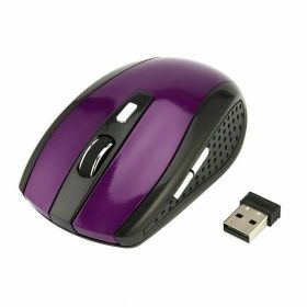 2.4GHz Wireless Optical Mouse Mice & USB Receiver For PC Laptop Computer DPI USA (Color: Purple)