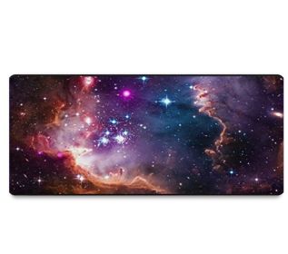 Extended Gaming Mouse Pad Desk Keyboard Mat Large Size 800MM X 300MM 31x12 (Pattern: Galaxy)