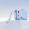 Power Charger Multi-port Charging Head with Built-in Retractable Data Cable