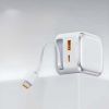 Power Charger Multi-port Charging Head with Built-in Retractable Data Cable
