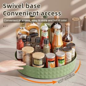 A Multifunctional Rotating Seasoning Rack For The Corner Of The Kitchen Countertop, Which Can Be Used To Store Bottles Of Oil, Salt (Color: Green)